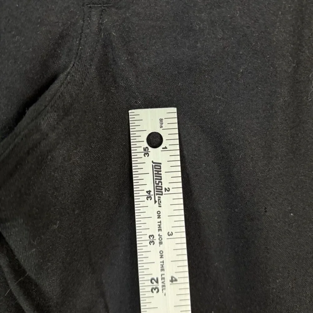 Vtg Banana Republic Pants Mens 35x34 Black Flannel Wool Slacks Straight Fit Y2K